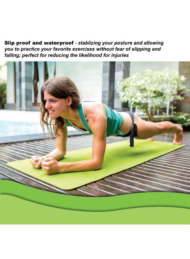 Elan Yoga Mat 4MM Anti Slippery Green – Non-Slip Exercise and Fitness Mat for Yoga, Pilates, Stretching and Home Workouts - Image 5